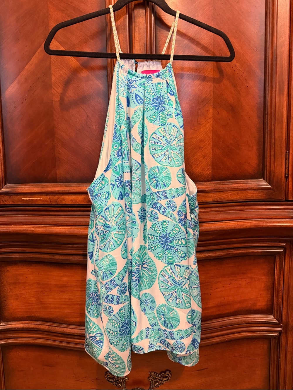 Lilly Pulitzer Halter Top in Aqua & Teal Print size 2XL